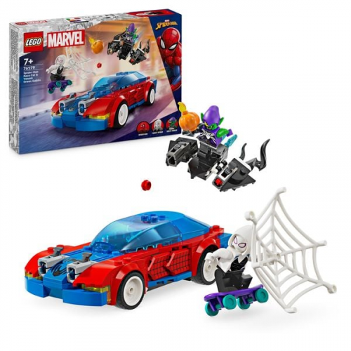 LEGO Marvel 76279 Spider-Mans Rennauto & Venom Green Goblin Spielzeug-Set