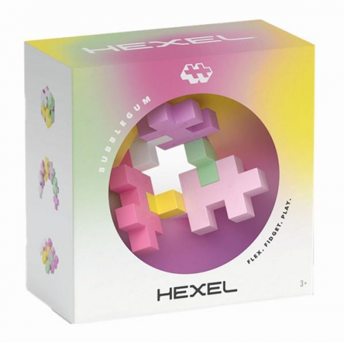 Plus-Plus - Hexel Flex Bausteine, pink