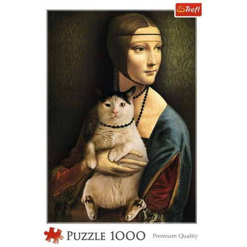 Trefl - Puzzle - Lady mit Katze, 1000 Teile