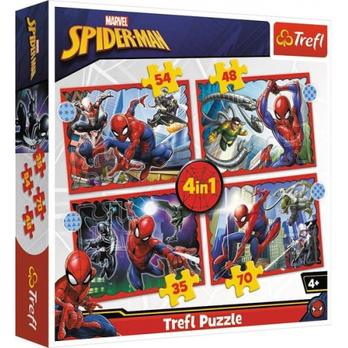 4 in 1 Puzzle - Spiderman (Kinderpuzzle)