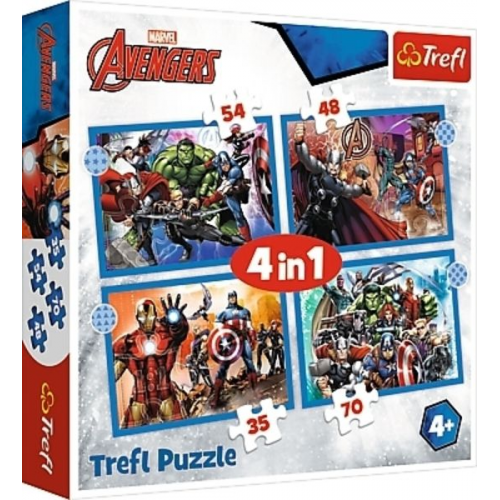 Marvel Avengers, 4 in 1 Puzzle (Kinderpuzzle)