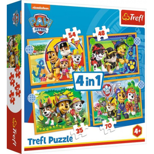 PAW Patrol, 4 in 1 Puzzle (Kinderpuzzle)