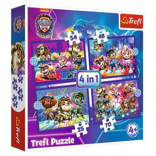 4 in 1 Puzzle 35, 48, 54, 70 Teile Paw Patrol Film