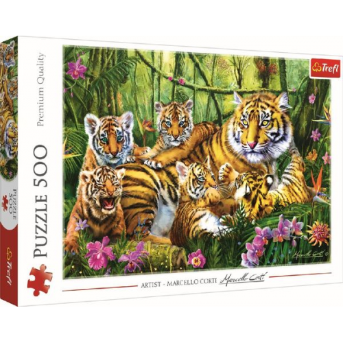 Puzzle 500 Tiger Familie (Puzzle)