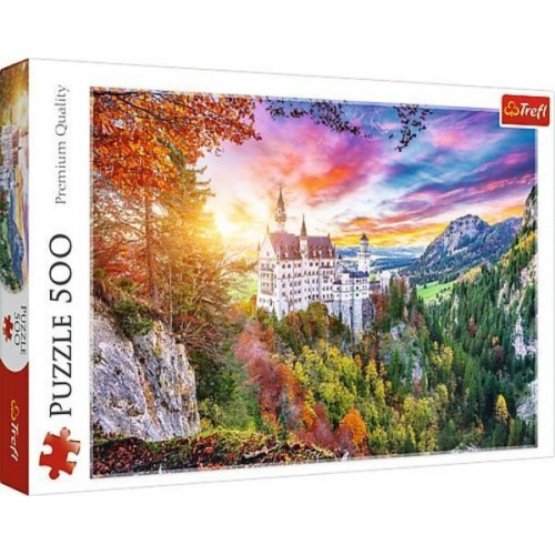 Puzzle 500 Blick auf Neuschwanstein, Deutschland