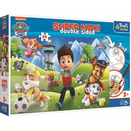 Primo Super Maxi Puzzle 24 Teile und Malvorlage PAW Patrol