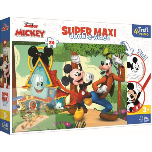 Primo Super Maxi Puzzle 24 Teile und Malvorlage Mickey Mouse