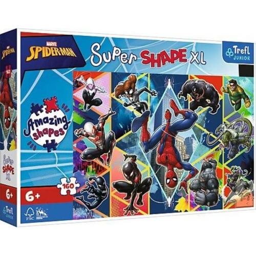 Junior Super Shape XL Puzzle 160 Teile - Marvel Spiderman