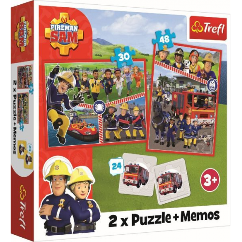 2 in 1 Puzzles + Memos Feuerwehrmann Sam