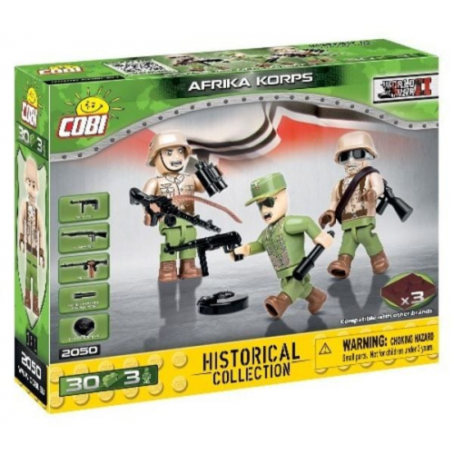 COBI 2050 - AFRIKA KORPS WWII, 30 Klemmbausteine 3 Figuren