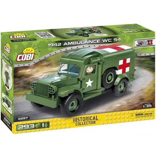 COBI 2257 - Historical Collection, 1942 Ambulance WC 54, Militär-Krankenwagen, Bauset