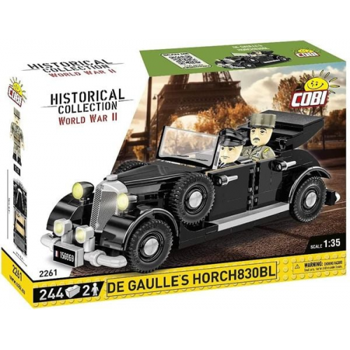 COBI Historical Collection 2261 - De Gaulles Horch 830BL, 244 Klemmbausteine, 2 Figuren