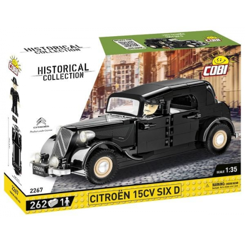 COBI 2267 - Historical Collection, Citroen 15CV SIX D, Bausatz, 262 Teile, 1 Figur