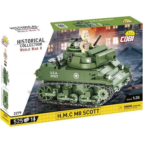 COBI Historical Collection 2279 - H.M.C M8 Scott, Haubitze, Panzer, WWII, Bauset