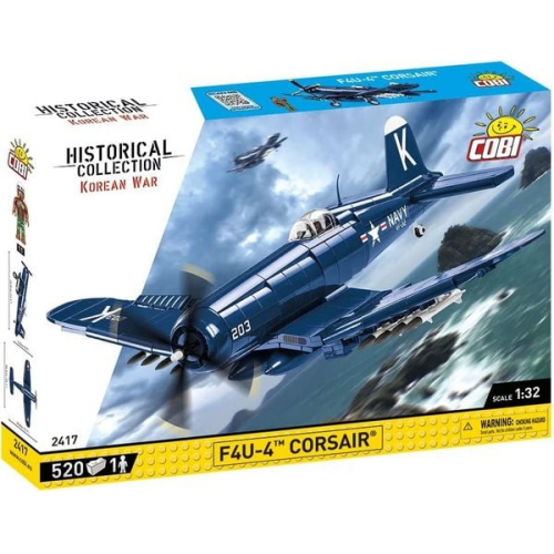 COBI Historical Collection 2417 - F4U-4 Corsair, Kampfflugzeug, Korean War, Bauset