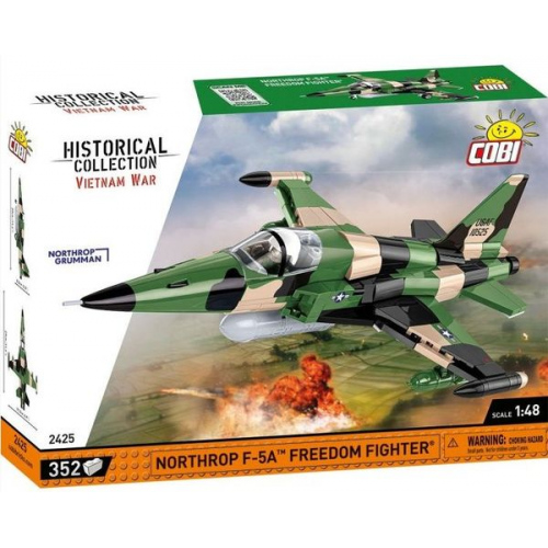 COBI Historical Collection 2425 - Northrop F-5A Freedom Fighter, Kampfflugzeug, Vietman War, 1:48 Bausatz, 352 Klemmbausteine/1 Figur