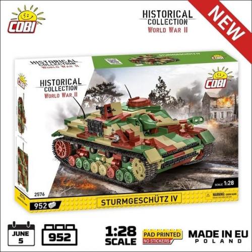 COBI Historical Collection 2576 - Sturmgeschütz IV, WWII, 954 Klemmbausteine