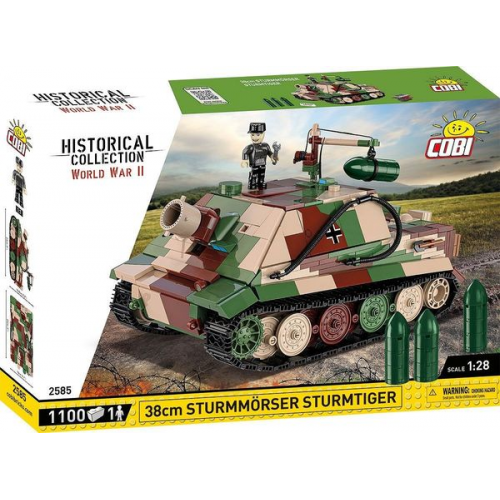 COBI Historical Collection 2585 - Sturmmörser Sturmtiger 38cm, Panzer, WWII, 1:28 Bausatz, 1100 Klemmbausteine/1Spielfigur