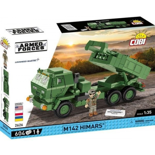 COBI Armed Forces 2626 - M142 Himars, Militärlastwagen, Bausatz 1:35, 604 Klemmbausteine/1 Artilleriefigur