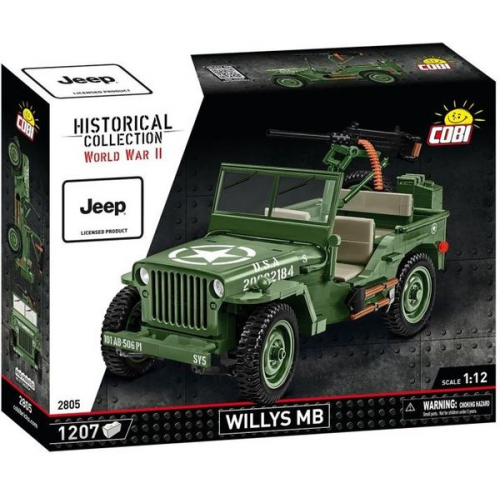 COBI Historical Collection 2805 - Willys MB, Jeep, WWII, 1:12 Bausatz, 1207 Klemmbausteine