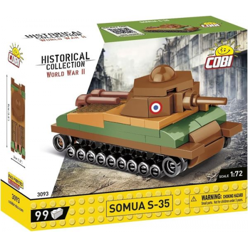 COBI Historical Collection 3093 - Somua S-35 Panzer, WWII, 1:72 Bausatz, 99 Teile