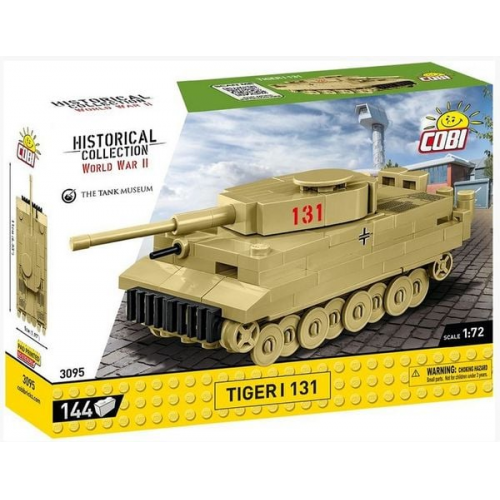 COBI Historical Collection 3095 - Tiger I 131 Panzer, WWII, Maßstab 1:72, Bausatz, 144 Teile