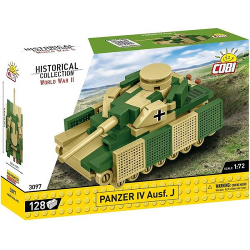 COBI Historical Collection 3097 - Panzer IV Ausf. J, WWII, Maßstab 1:72, Bausatz, 128 Teile