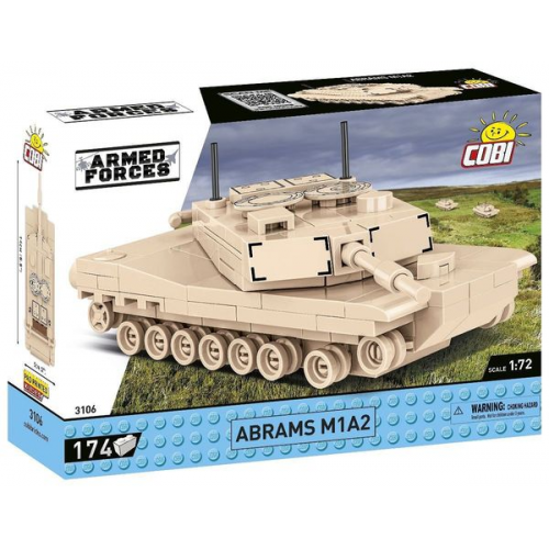 COBI Armed Forces 3106 - Abrams M1A2, Panzer, Maßstab 1:72, Bausatz, 174 Teile