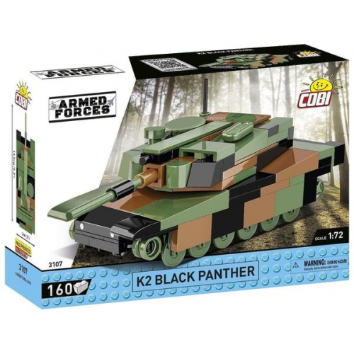 COBI Armed Forces 3107 - K2 Black Panther, Panzer, Maßstab 1:72, Bausatz, 160 Teile