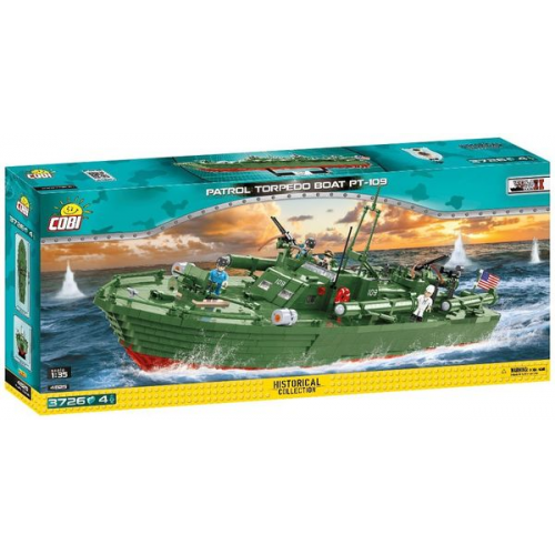 COBI Historical Collection 4825 - Patrol Torpedo Boat PT-109, Bausatz 3726 Klemmbausteine 4 Figuren