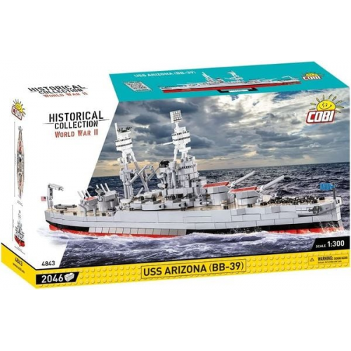 COBI Historical Collection 4843 - USS Arizona (BB-39), Schlachtschiff, WWII, Bauset