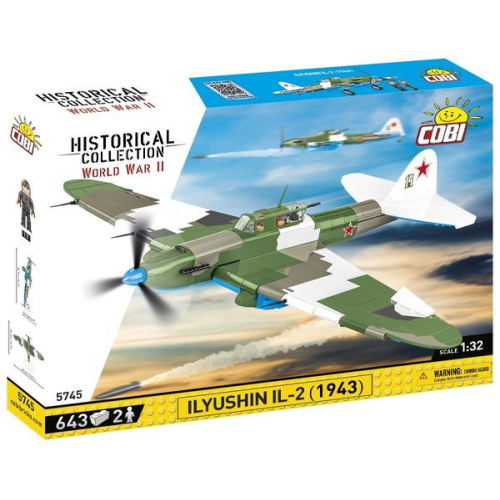 COBI Historical Collection 5745 - Ilyushin II 02 Shturmovik, 643 Klemmbausteine