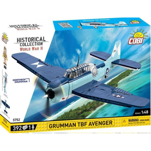 COBI Historical Collection 5752 - Grumman TBF Avenger, Kampfflugzeug, WWII, Klemmbaustein, Bausatz