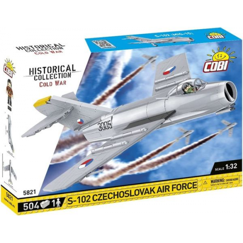 COBI 5821 - Historical Collection, Cold War, S-102 CZECHOSLOVAK AIR FORCE, Kampfflugzeug, Bauset