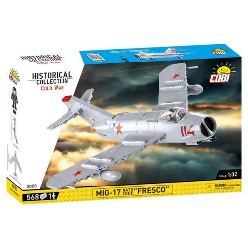 COBI Historical Collection 5823 - MiG-17 NATO Code Fresco, Kampfflugzeug, Cold War, 568 Klemmbausteine