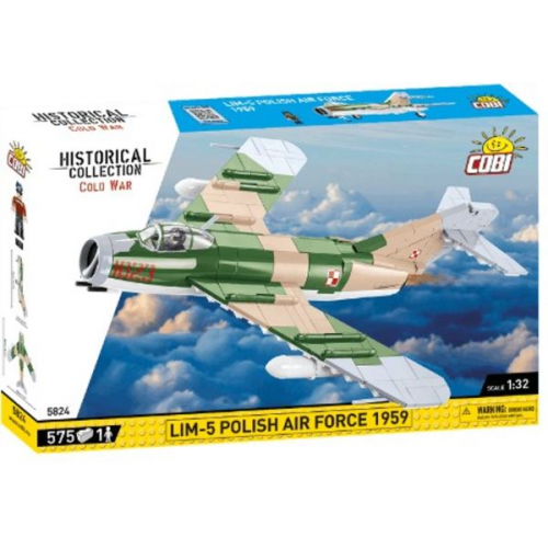 COBI Historical Collection 5824 - Lim-5 Polish Air Force 1959, Kampfflugzeug, Cold War, Bauset