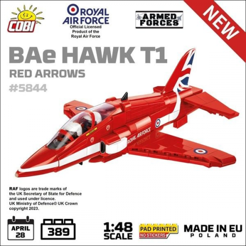 COBI Armed Forces 5844 - BAe Hawk T1 Red Arrows, 389 Klemmbausteine, 1:48