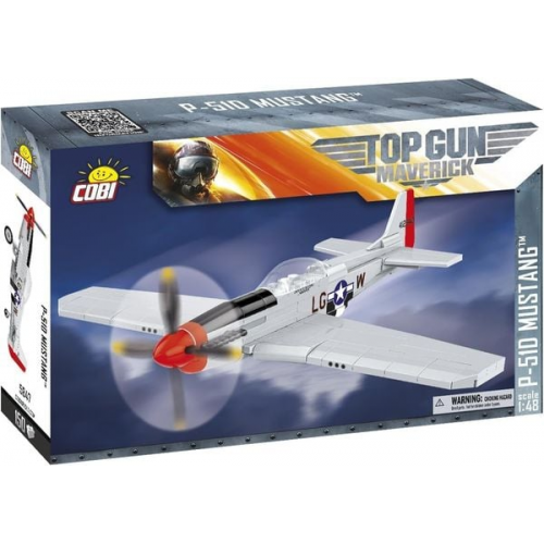 COBI Top Gun Maverick 5847 - P-51D Mustang, Film-Flugzeug, 150 Klemmbausteine, Bausatz