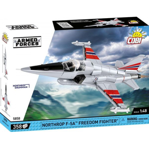 COBI Armed Forces 5858 - Northrop F-5A Freedom Fighter Kampfflugzeug, 1:48 Bausatz, 358 Teile