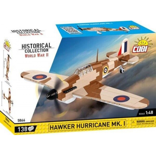 COBI Historical Collection 5866 - Hawker Hurricane MK.I, WWII, Maßstab 1:48, Bausatz, 138 Teile