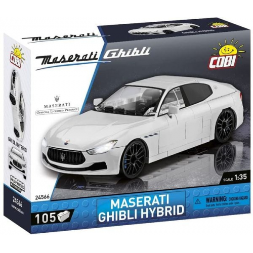 COBI 24566 - Maserati Ghibli Hybrid, Weiß, Luxus-Sportwagen, 105 Klemmbausteine