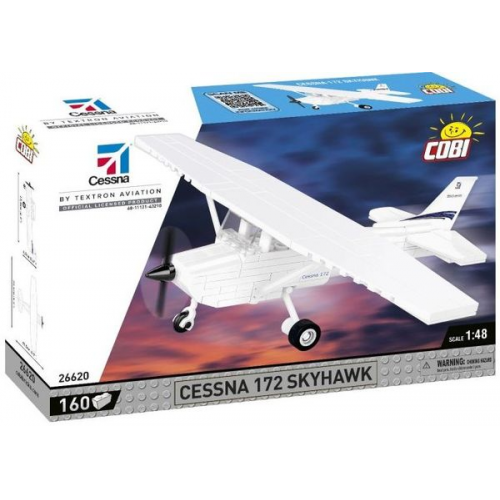 COBI 26620 - Cessna 172 Skyhawk-White, Maßstab 1:48, Bausatz, 160 Teile