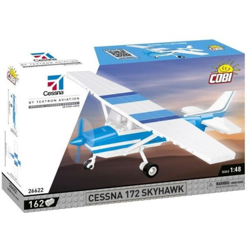 COBI 26622 - Cessna 172 Skyhawk-White-Blue, Maßstab 1:48, Bausatz, 162 Teile