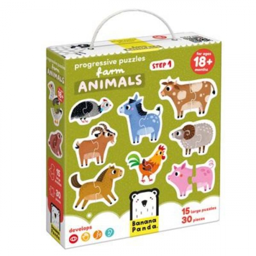 Progressive Puzzles Farm Animals Age 18m+