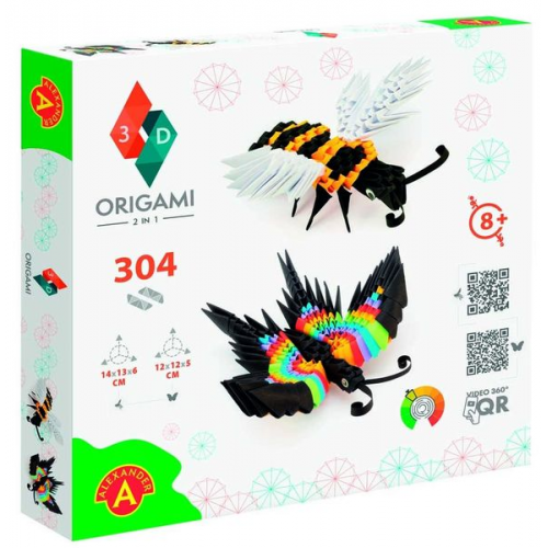 ORIGAMI 3D 501837 - ORIGAMI Biene und Schmetterling, Papierfaltkunst