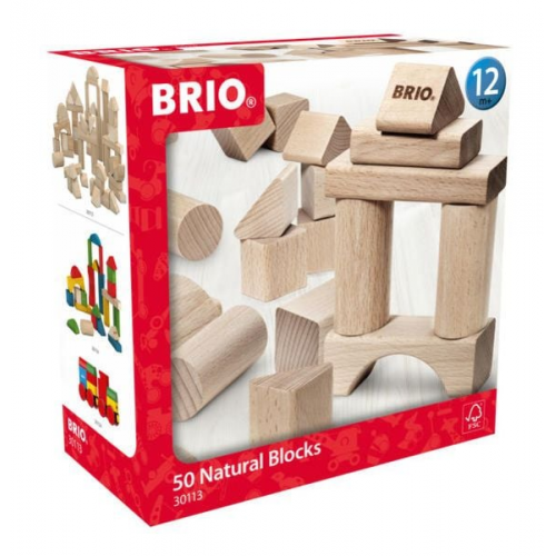 BRIO - Natur Holzbausteine 50Teile