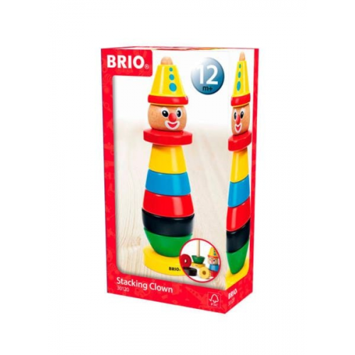 Brio Clown, Stapel-Turm aus Holz,