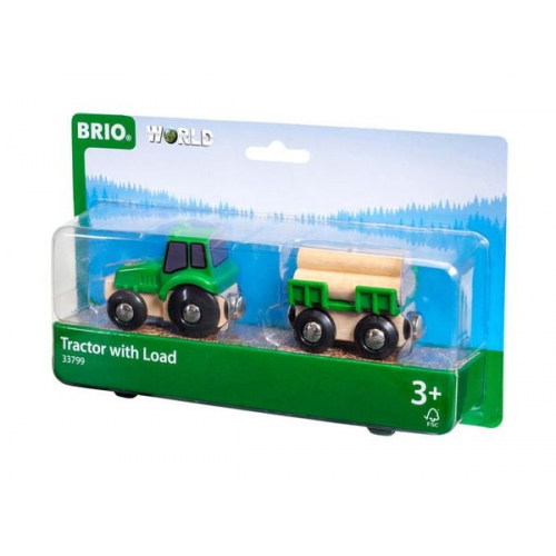 BRIO - Traktor mit Holz-Anhänger