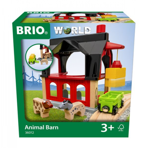 BRIO - BRIO Tierscheune mit Heuwaggon