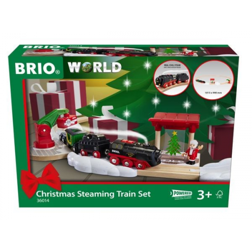 BRIO Batterie-Dampflok Weihnachts-Set